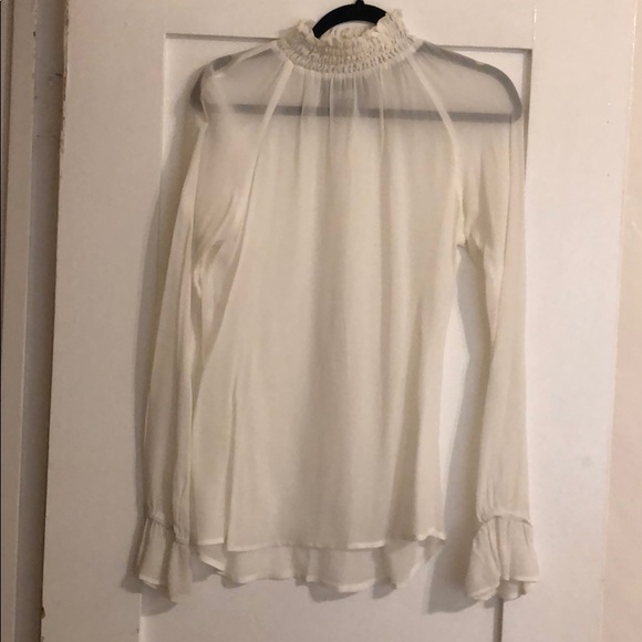 Reformation Jennings Blouse Ivory Size Small - Picture 5 of 6